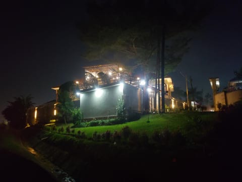 Property building, Night, Natural landscape, Garden, Garden view
