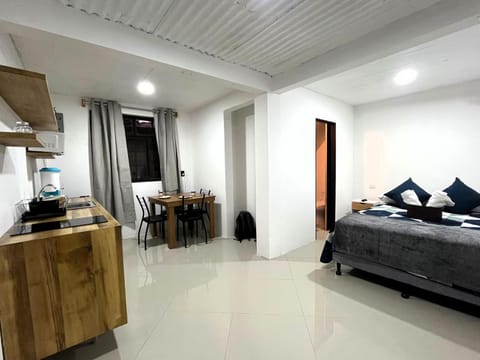 Bed, Kitchen or kitchenette, Photo of the whole room, Bedroom