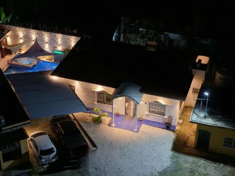 Patio, Night, Pool view, Swimming pool