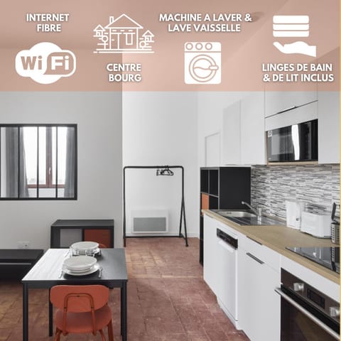 Kitchen or kitchenette, Dining area, stove