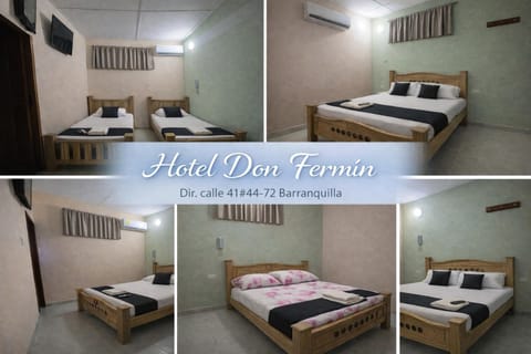 Bed, Photo of the whole room, Bedroom, Text overlay, towels, air conditioner
