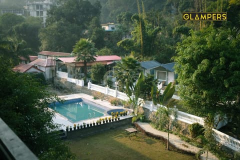 Property building, Day, Natural landscape, Garden, Garden view, Pool view, Swimming pool