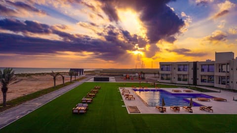 Swimming pool, Sunset