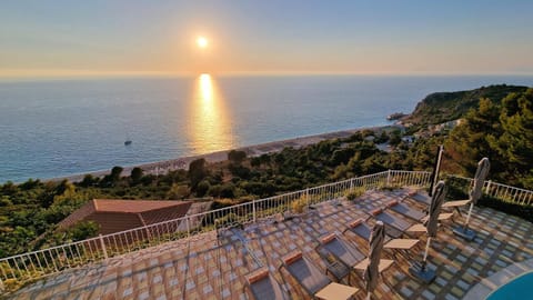 View (from property/room), Balcony/Terrace, Beach, Sea view, Sunset