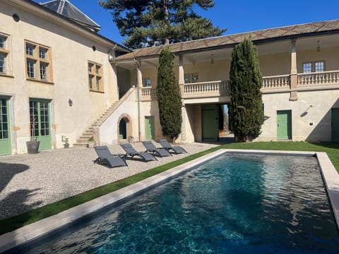 Property building, Patio, Pool view, sunbed
