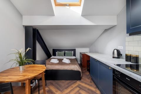 Bed, TV and multimedia, Coffee/tea facilities, Kitchen or kitchenette, Photo of the whole room, Bedroom, minibar, towels