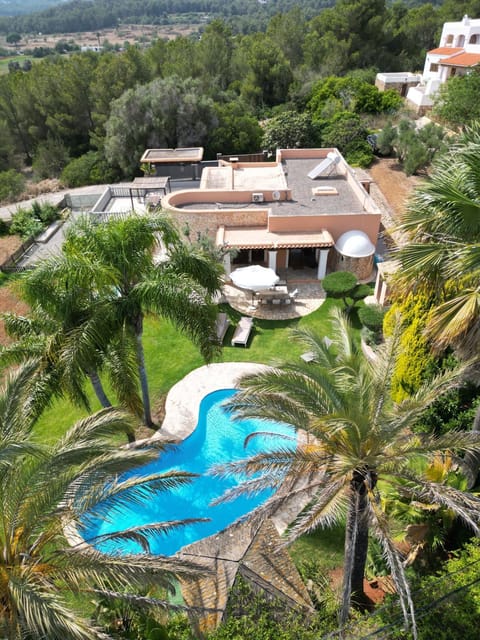 Property building, Day, Natural landscape, Bird's eye view, Garden, Garden view, Pool view, Swimming pool, sunbed