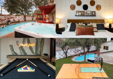 Luxury Escape Pool Sportscourt Games & Theater House in San Antonio
