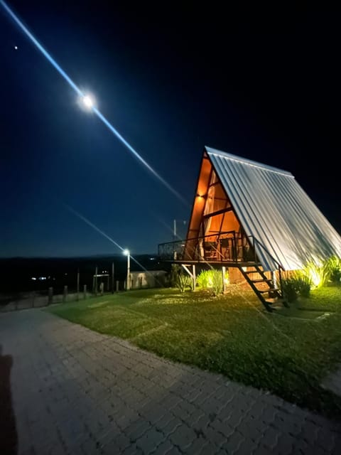 Property building, Night, Garden, Garden view