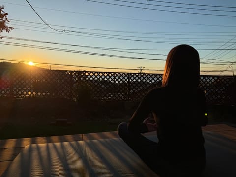 People, Balcony/Terrace, Sunset