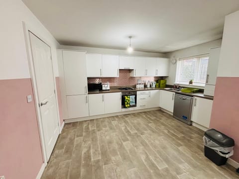 Kitchen or kitchenette, dishwasher, oven, stove, toaster