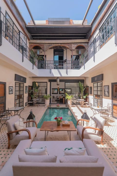 Property building, Patio, Swimming pool