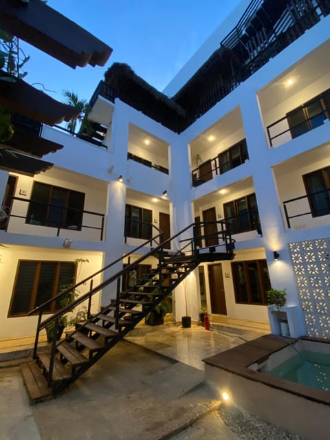 Property building, Patio, Night, Balcony/Terrace