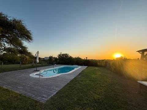 Natural landscape, Pool view, Swimming pool, Sunset