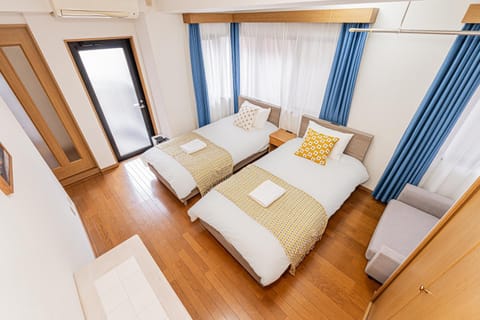 Bedroom, towels, air conditioner