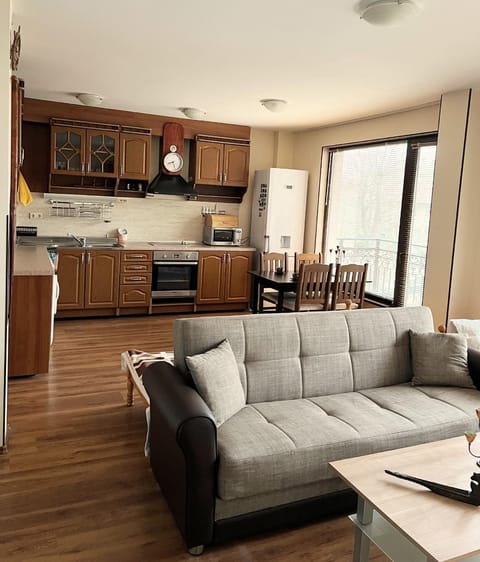 Kitchen or kitchenette, Living room, Dining area, stove