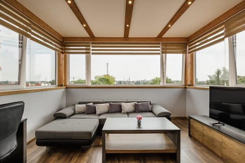 Living room, Seating area, City view