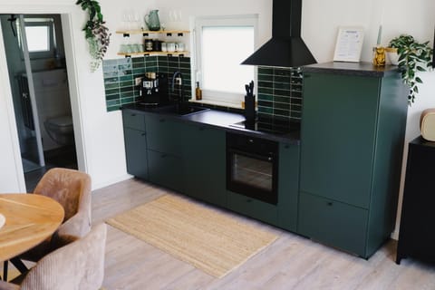 Kitchen or kitchenette, oven, stove