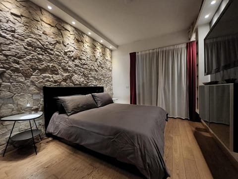 Bed, TV and multimedia, Kitchen or kitchenette, Photo of the whole room, Bedroom