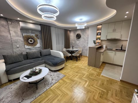 Kitchen or kitchenette, Living room, Seating area