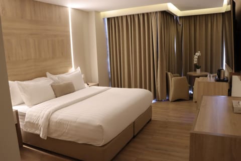 Coffee/tea facilities, Seating area, Bedroom