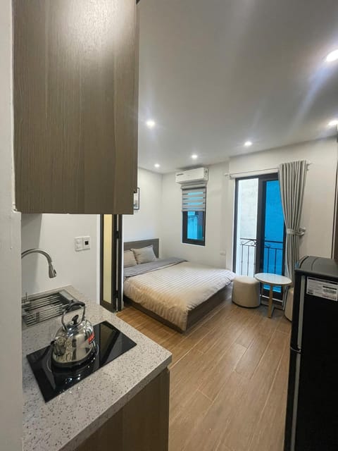 Bed, Kitchen or kitchenette, Photo of the whole room, Bedroom