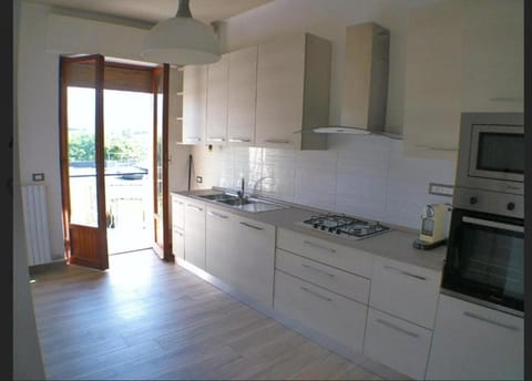 Kitchen or kitchenette, dishwasher, stove