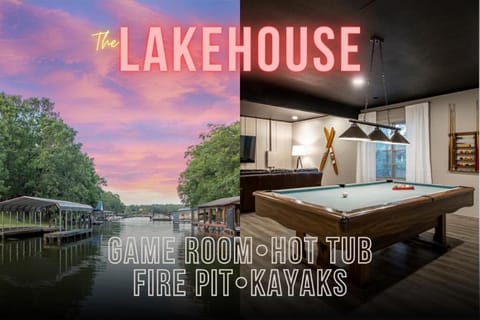 Lakefront, Game Room, Hot Tub, Fire Pit House in Rockwell
