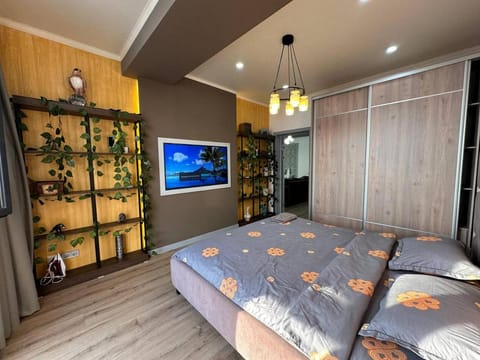 Bed, TV and multimedia, Bedroom, wardrobe