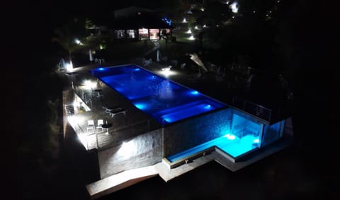 Night, Steam room, Swimming pool
