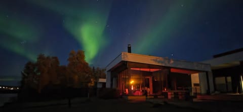 Property building, Night, Natural landscape, Autumn
