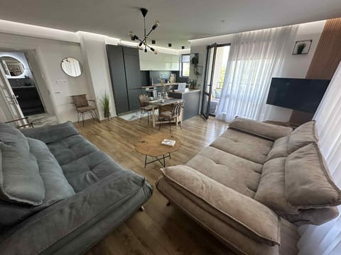 TV and multimedia, Kitchen or kitchenette, Living room, Seating area, Dining area