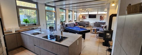 Living room, kitchen