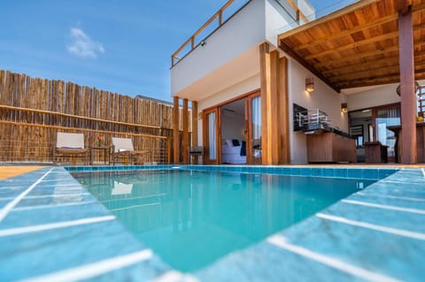 Patio, Pool view, Swimming pool, sunbed