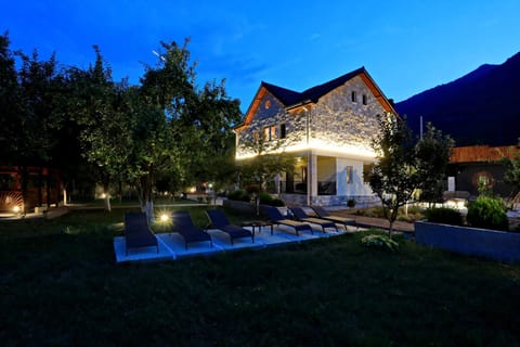 Property building, Night, Garden view