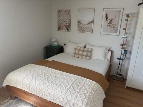 Bed, wardrobe