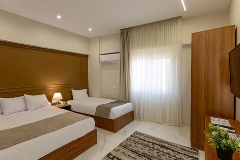Bed, Photo of the whole room, Bedroom, towels, wardrobe, air conditioner