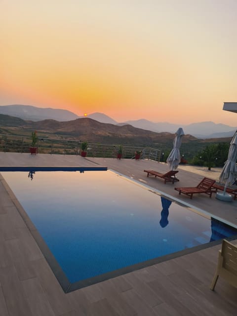 Swimming pool, Sunset
