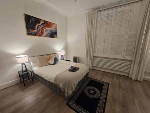 Bed, Photo of the whole room, Bedroom, towels, wardrobe