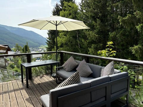 Natural landscape, Seating area, Mountain view