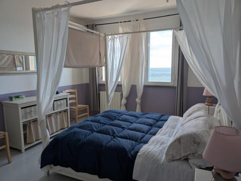 Bed, Bedroom, Sea view