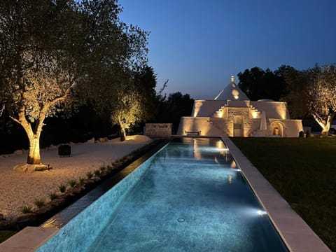 Night, Garden, Garden view, Pool view, Swimming pool