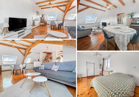 Communal lounge/ TV room, Bed, TV and multimedia, Kitchen or kitchenette, Living room, Photo of the whole room, Seating area, Dining area, Bedroom