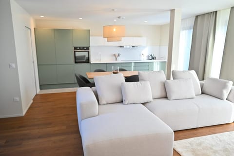 Kitchen or kitchenette, Living room, Dining area, oven, stove