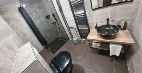 Shower, Toilet, Bathroom, towels