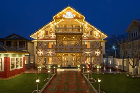 Property building, Night, Garden