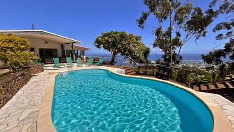 Patio, Pool view, Swimming pool, sunbed