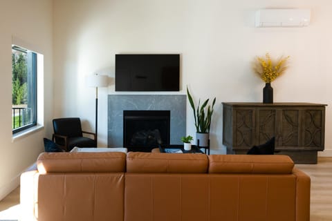 Living room, fireplace