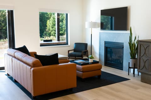 Living room, fireplace