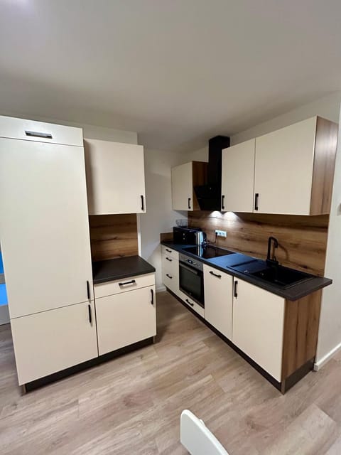 Kitchen or kitchenette, dishwasher, oven, stove